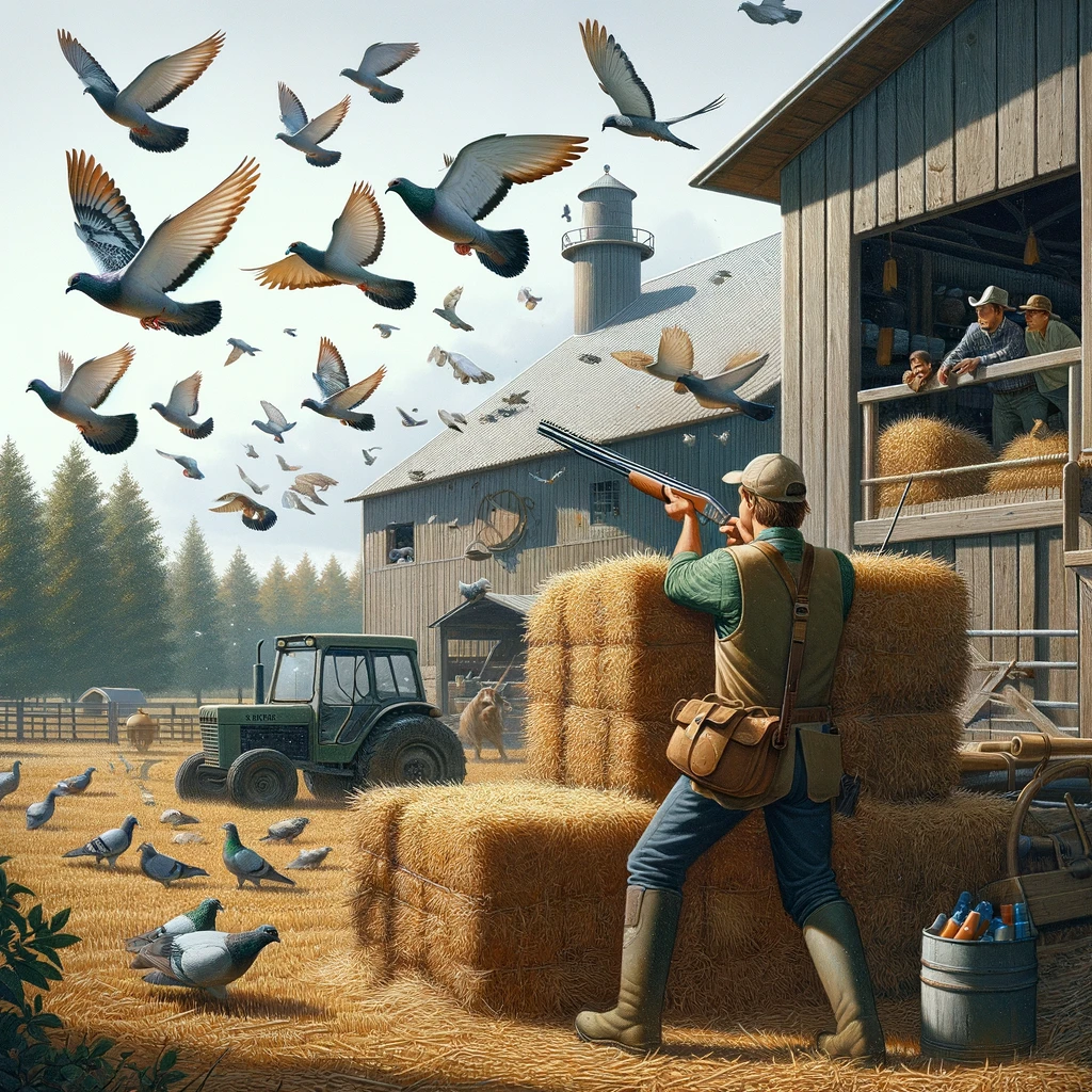 Chasse au pigeon de ferme